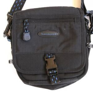 SAMSONITE TRAVEL/TOILETRY Bag Black Ripstop‎ Fabric